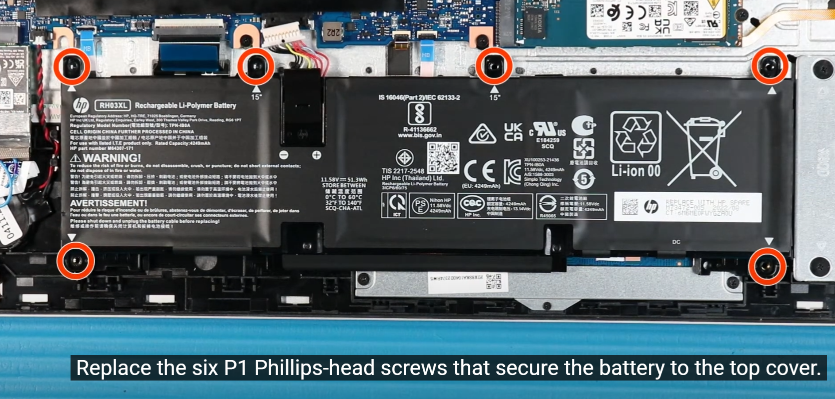 HP ProBook 450 G10 Battery Step 3