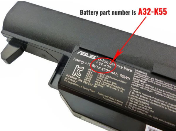 How to Find Asus Laptop Battery Model Number