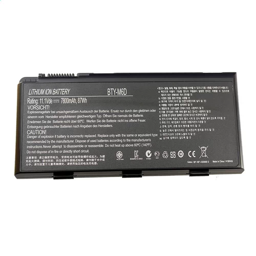 battery for MSI GX780DX  