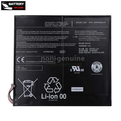battery for Toshiba DynaPad WT12PE-A64